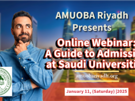 AMUOBA Riyadh Hosts a Successful Webinar on Admissions in Saudi Universities